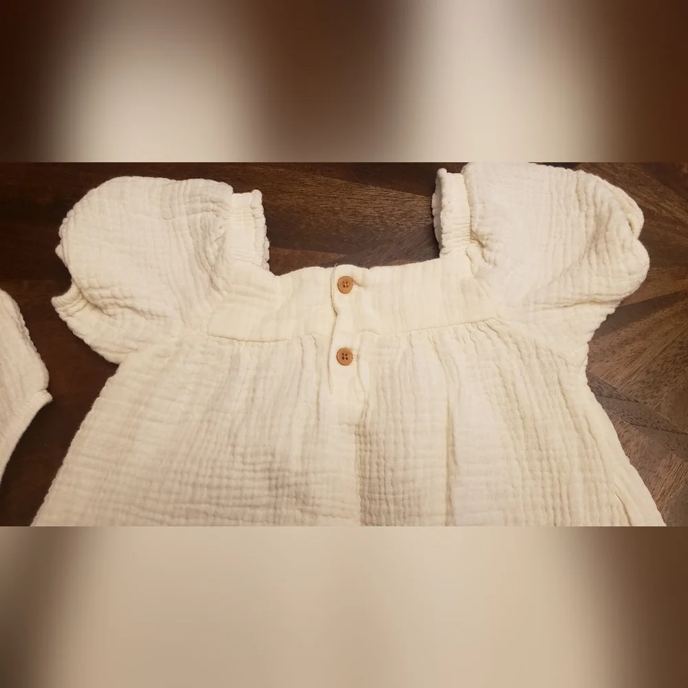 Modern Moments by Gerber Baby Girl Muslin Dress and Bloomers Set, 12M, 100% Cott